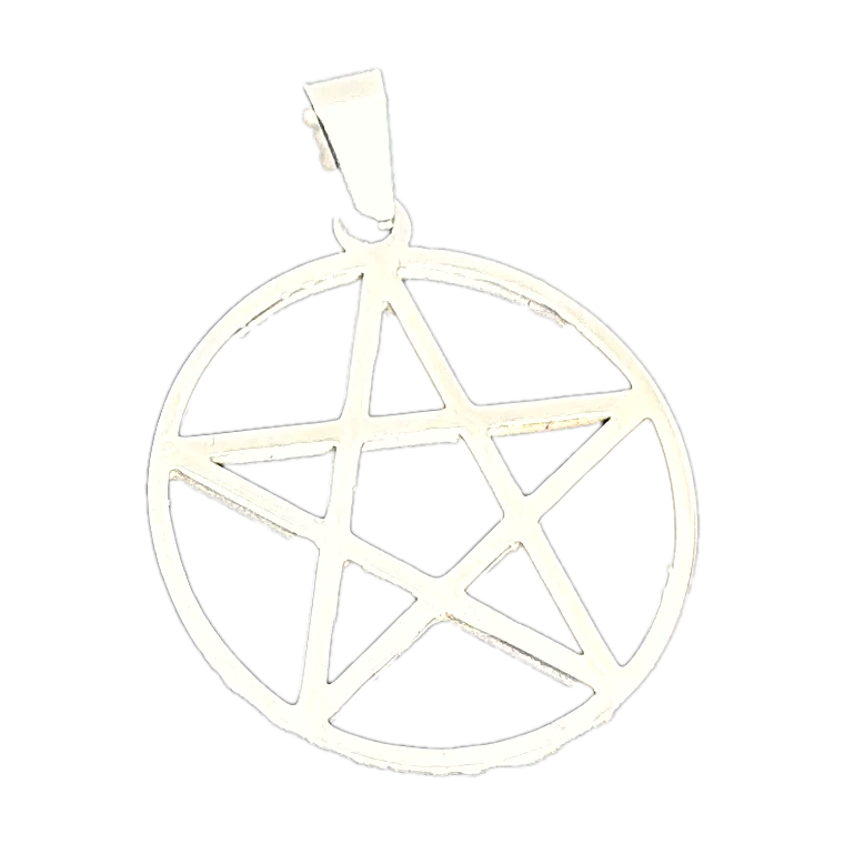 Pentagram konstruktivní z chirurgické oceli – jeden cíp vzhůru